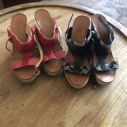 Two Pairs Of Coach Wedges