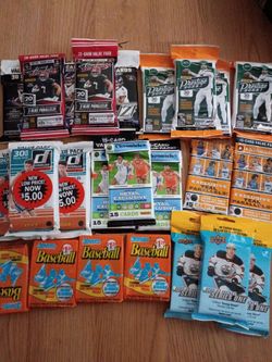 Assorted sports new card packs