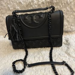 Tory Burch Matte Black Crossbody Bag