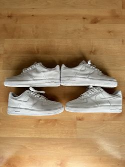 Two Pairs of Nike Air Force 1 Triple White Size 11.5