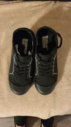 Vintage 90's women's camel chunky heel leather wayward CANVAS WAYWARD PUNK ONYOURFEET BOOTS 👢 SIZE 5 YOUTH