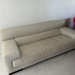 Long Beautiful Leather Couch