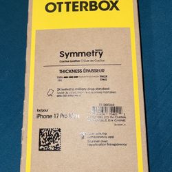 OtterBox iPhone 17 Pro Max Symmetry Series Cactus Leather Case Noir Ash Black