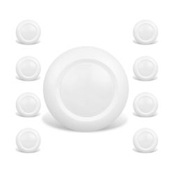 8 Pack 6”  LED Low Profile Recessed & Surface Mount Disk Light