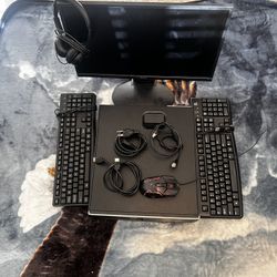 HP PC, 2 Keyboards, RGB Mouse, Headphones And Monitor