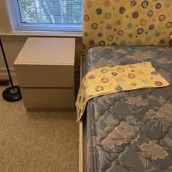 Laminated Night Table w/ Twin Bed.