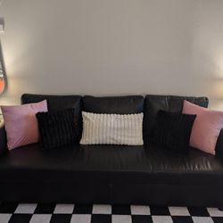Ikea Black Leather Sleeper Sofa