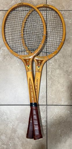 2-Vintage Regent Flight 27” tennis rackets all wood Pakistan