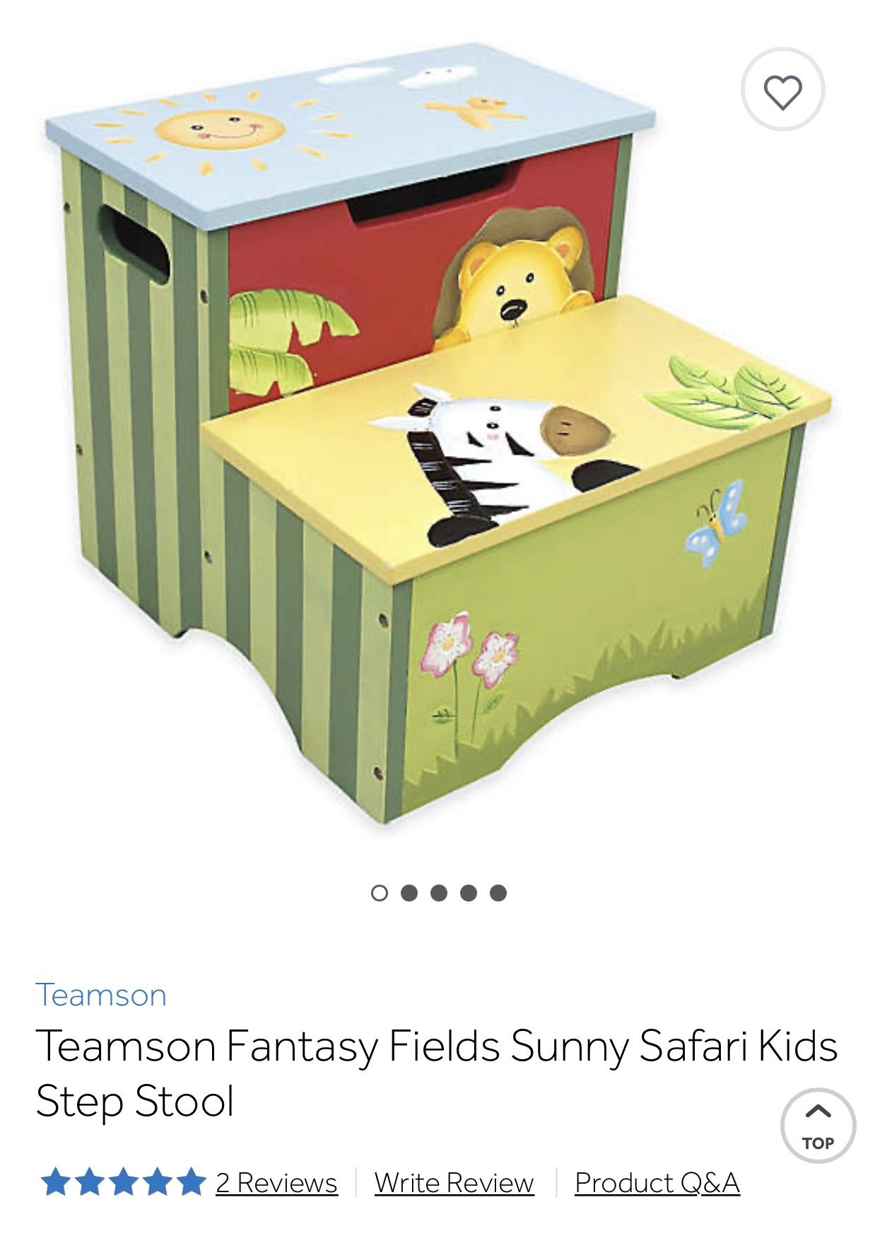 Teamson Fantasy Fields Sunny Safari Kids Step Stool