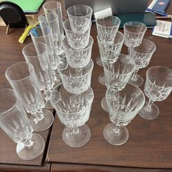 Variety Of Vintage Crystal Stemware 