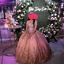 Quinceanera Dress Rose Gold 