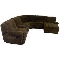 Large Brown Sectional Sofa Couch *Free Delivery*