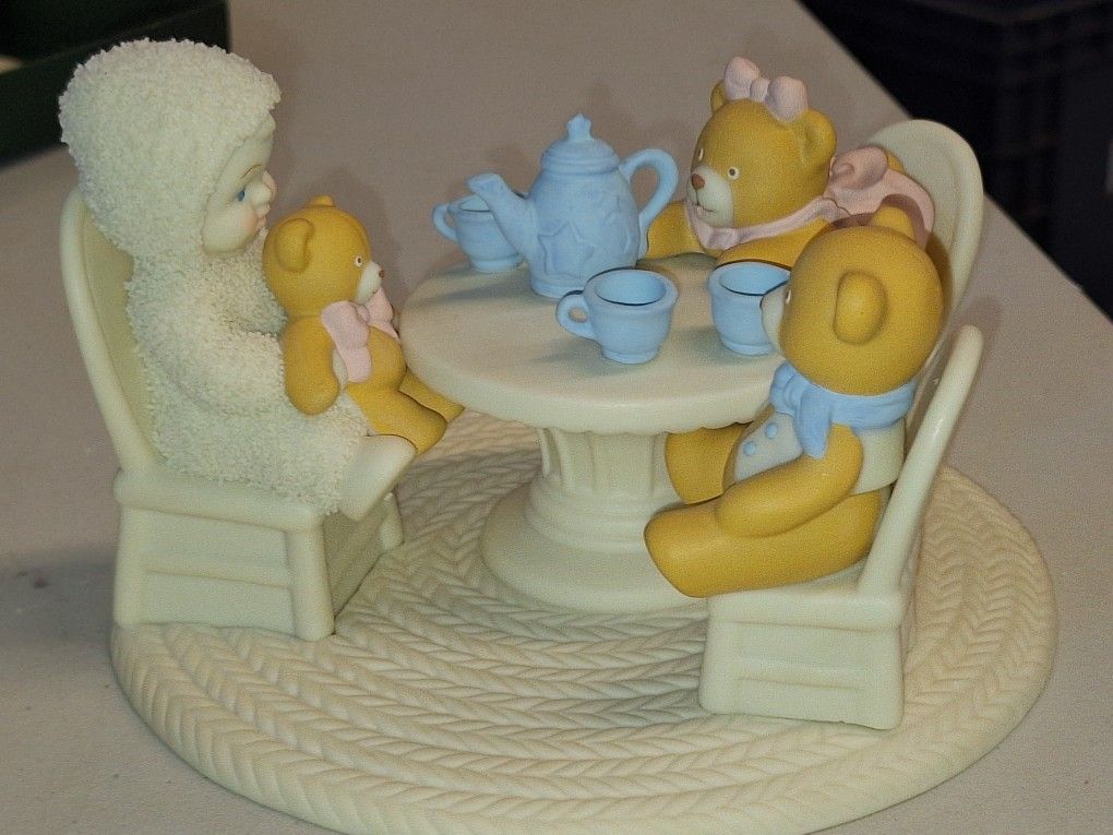 Department 56 Snowbabies Teddy Bear Tea The Guest Collection In Original Box A50F100