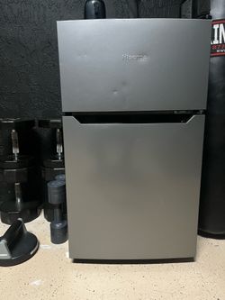 Hisense 3.1-cu ft Mini Fridge with Freezer ( Silver ) ENERGY STAR