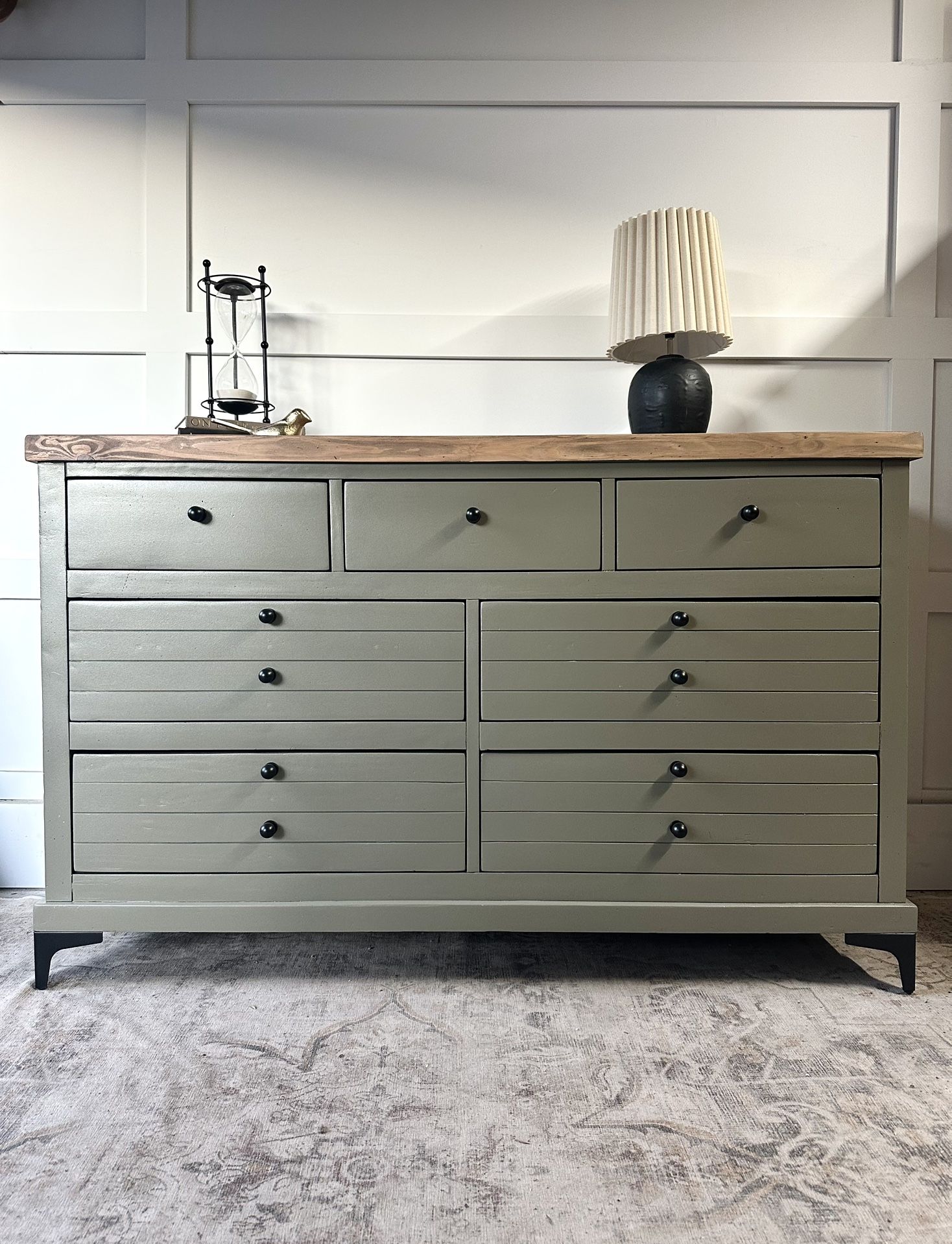 Stunning Refinished Pier 1 Dresser – 7 Drawers
