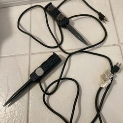 *$2 EACH* 6 ft Outdoor Yard Stake Extension Power Cord 3 Prong Perfect For Christmas Lights 