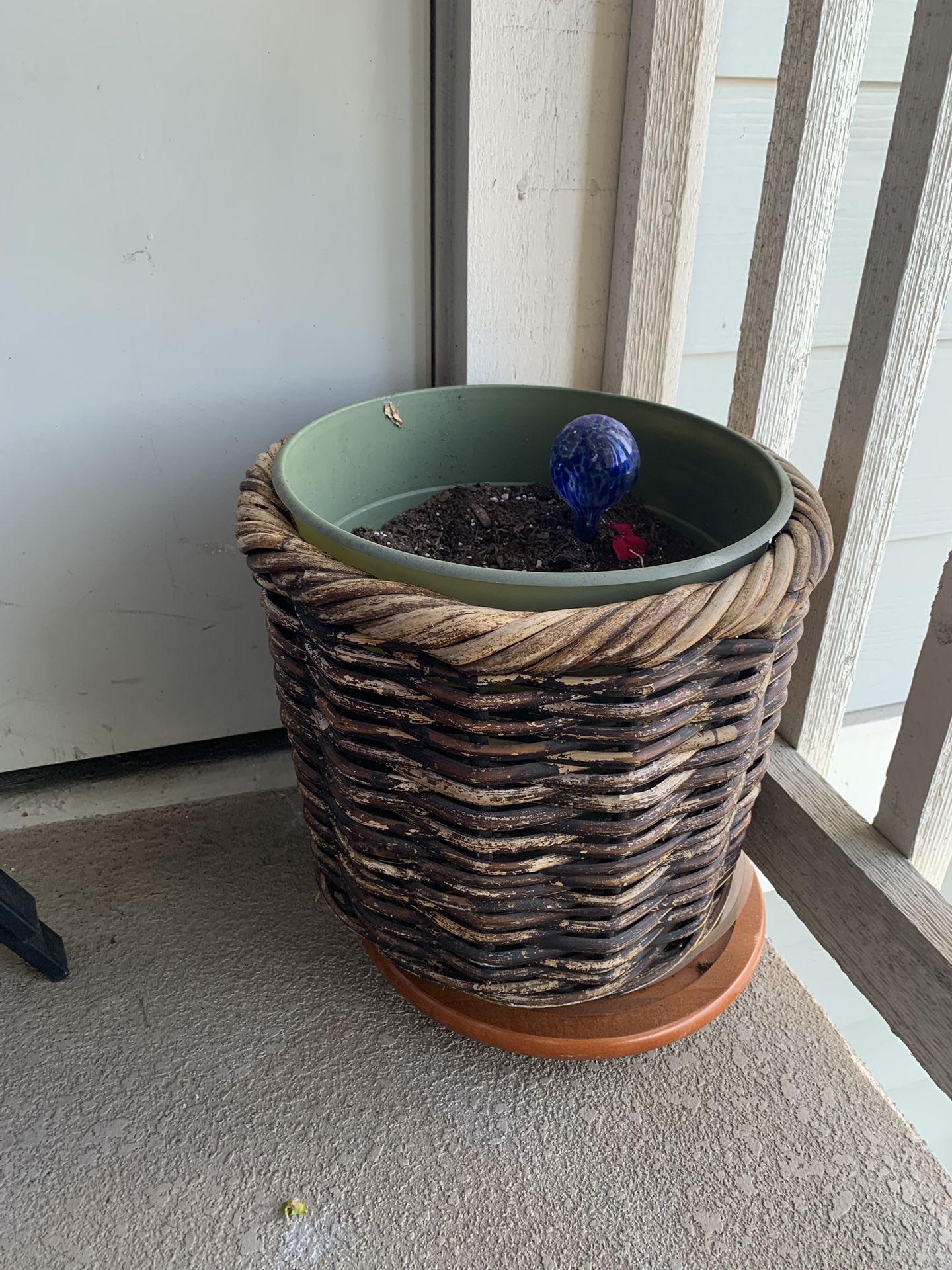 Large Basket And Plant Pot 
