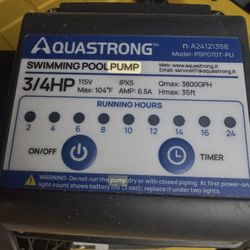 Aquastrong 3/4 3800GPH Pool Pump