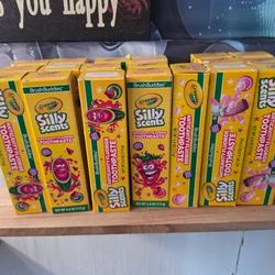 Crayola Silly Scents Kids Toothpaste Lot of 19 Boxes Brush Buddies