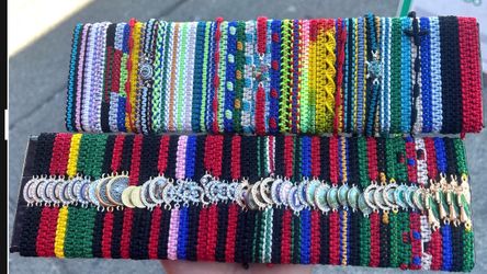 Handmade Woven Friendship Bracelets Lot