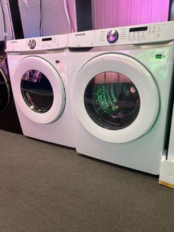New Samsung Front Load Washer and Gas Dryer in White!!!