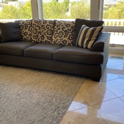 Beautiful Modern 98” Dark Grey Sofa 
