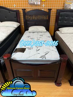 Pillowtop Mattress and Frame Twin size 🚚✅