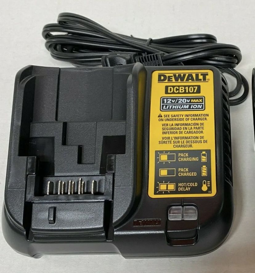 New Genuine DeWALT DCB107 12V & 20V Max Li-ion Battery Charger Replaces DCB112