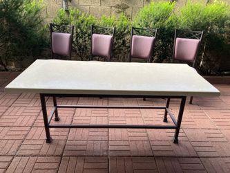 Wrought Iron Patio Table with 4 Chairs