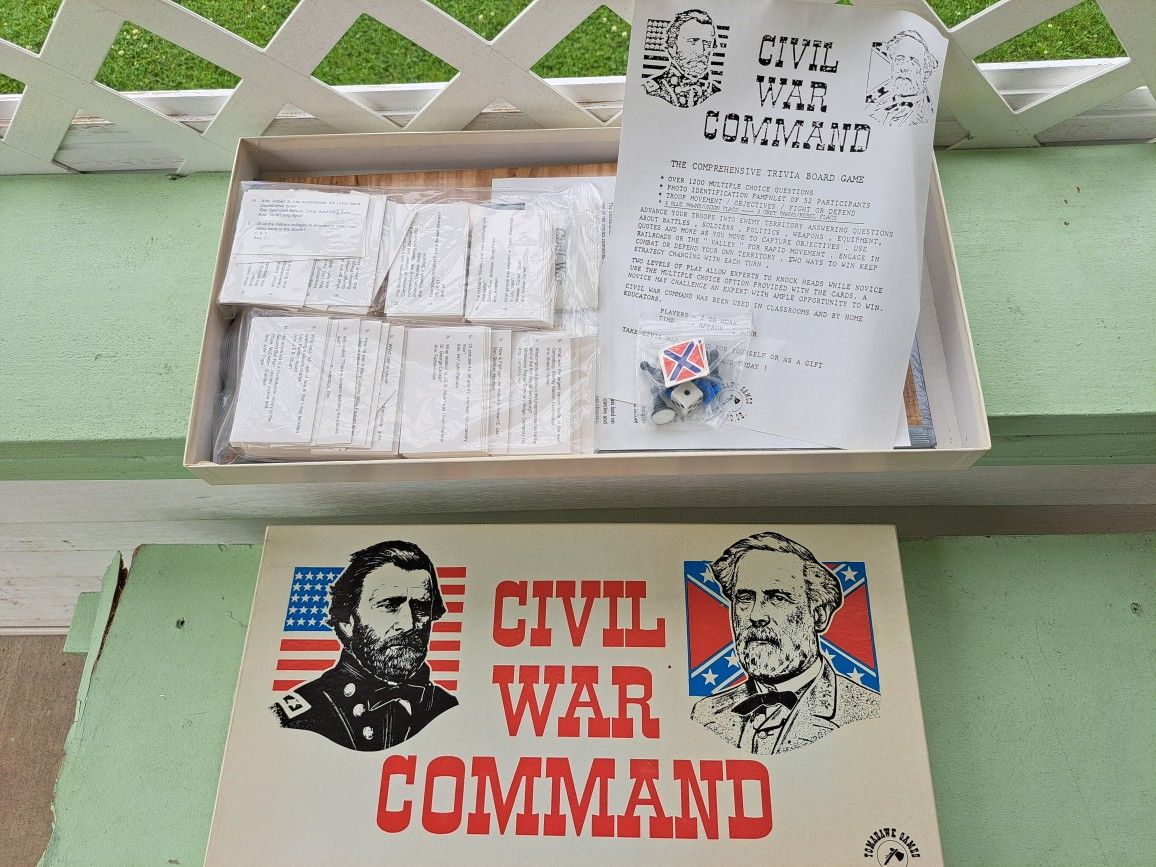 Tomahawk Games Civil War Command Trivia Board Game Vtg 1991 New