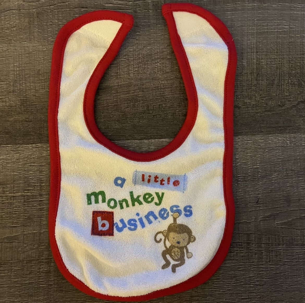 New “A Little Monkey Business” Terry Bib