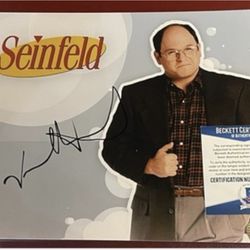 BAS COA JASON ALEXANDER SIGNED 8x10 SEINFELD PHOTO BECKETT