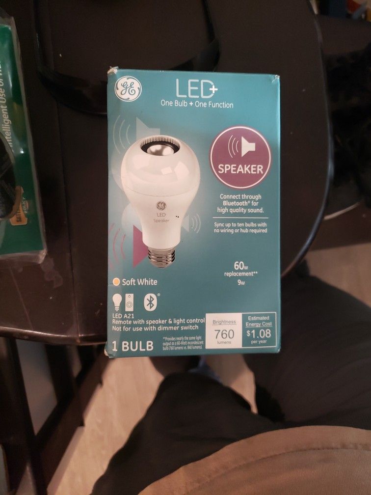 Ge Bluetooth Speaker Bulb W/Remote