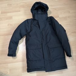 North Face Jacket Kids Sz L Black  Puffer 550 Down Dryvent Hood Coat Youth