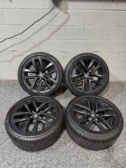 21" Staggered OEM Tesla Model S Wheels Rims Set of 4 21x9.5 21x10.5 5x120 +Tires