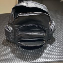 Genuine leather expandable knapsack $25