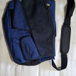 Blue Nylon 15 In Laptop Bag