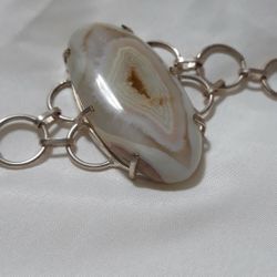Natural stone  "925" STARLING SILVER  BRACELET ""