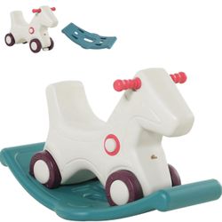 Toddler Ride-On Rocking Car with Smooth Touch, Gentle Rocking, and Safe Design - Grey