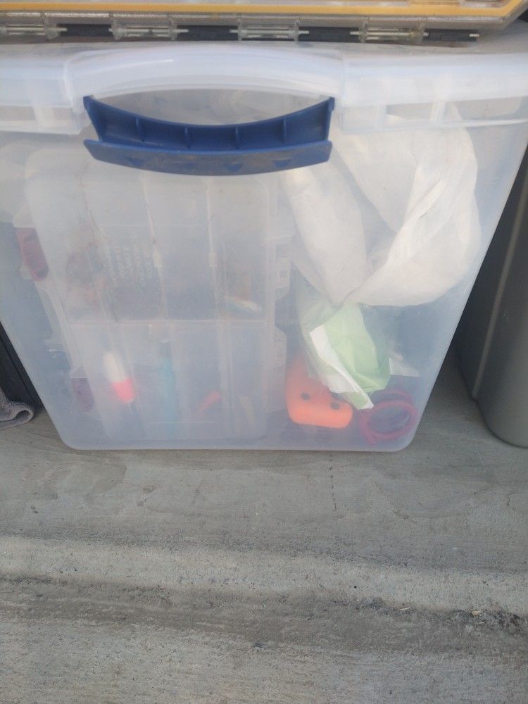 4 Totes Of Fishing Tackle - Bass, Trout, Panfish, Catfish $300 Takes All 