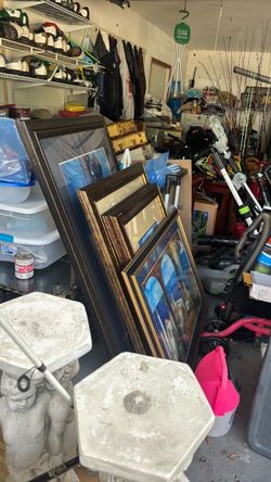Extensive large framed art collection (11 pieces)