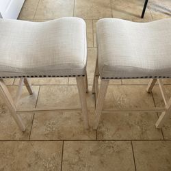 2 Fabric Bar Stools