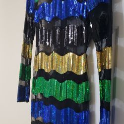 Sequins Rainbow Dress