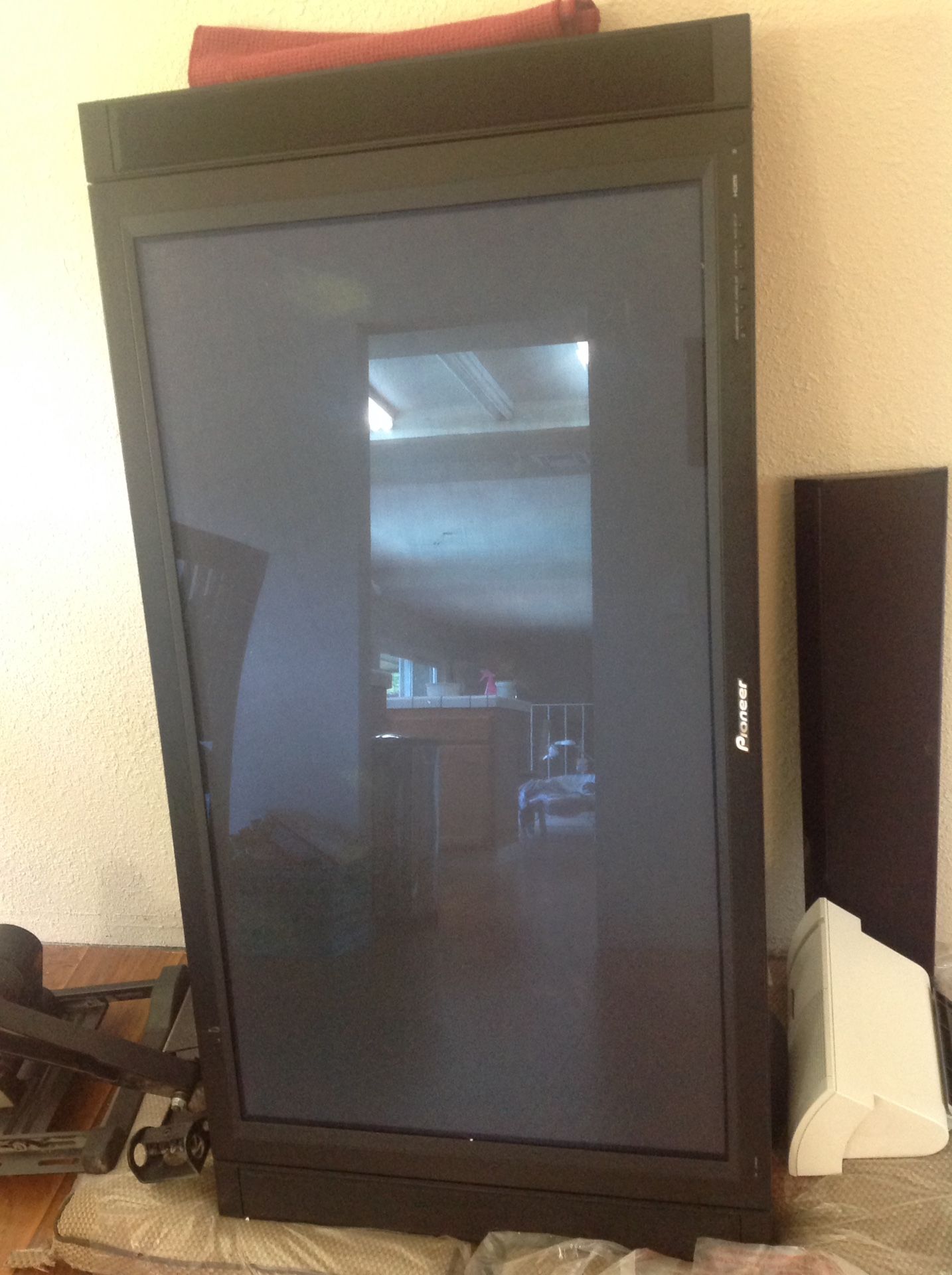 46inch real plasma tv plasma are great for outdoor settings this was a pioneer top of the line with speakers paid over 4K works great 150.00