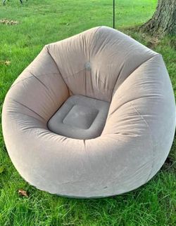 Inflatable bean bag pouf, chairs