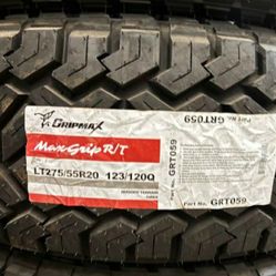 275 55 20 Rt Brand Gripmax Tires 