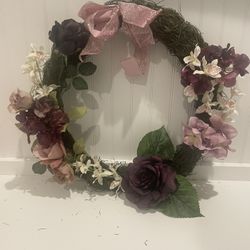 Purple Floral Wreath