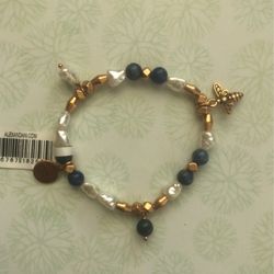 Honey Bee Beaded Charm Bracelet