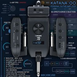 Boss Katana GO Gen 1 guitar headphone amp.