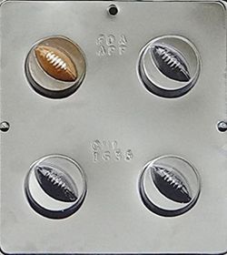 Football candy cookie Chocolate Sports Mold 4 Cavities- New #1635